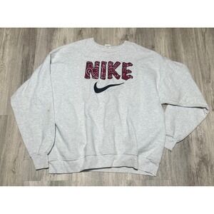 Nike Hanes EcoSmart Sweatshirt XL Gray Bandana Logo‎ Pullover Top